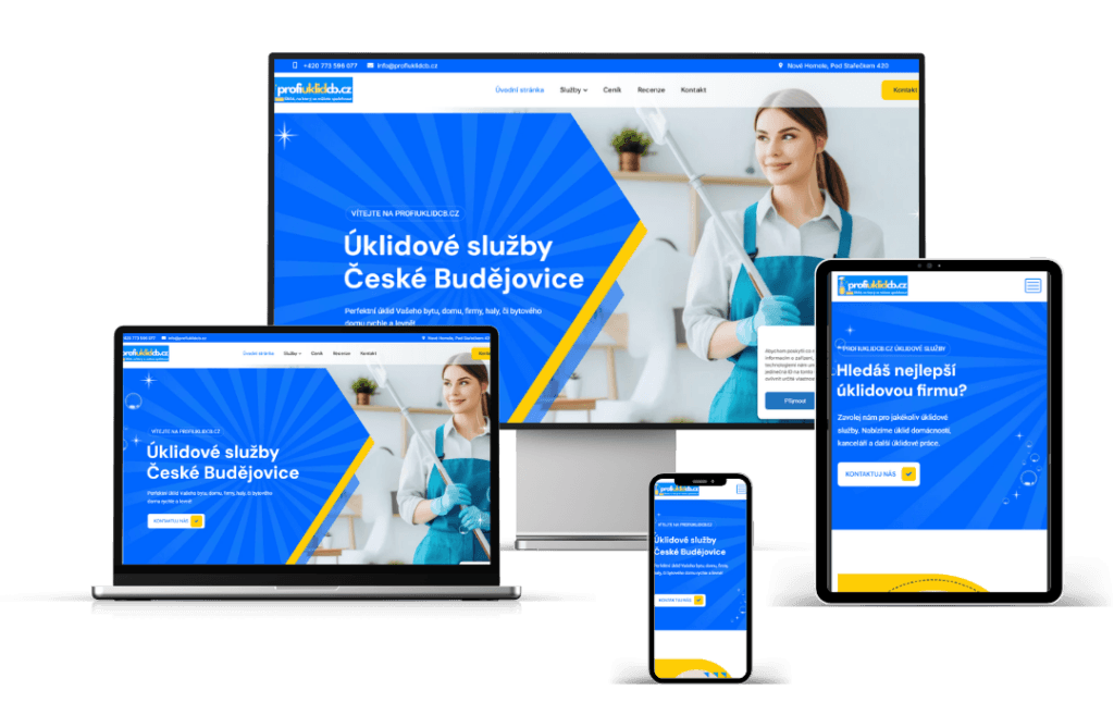 Tvorba webu pro úklidové firmy Tvorba webu pro úklidové firmy - profiuklidcb.cz